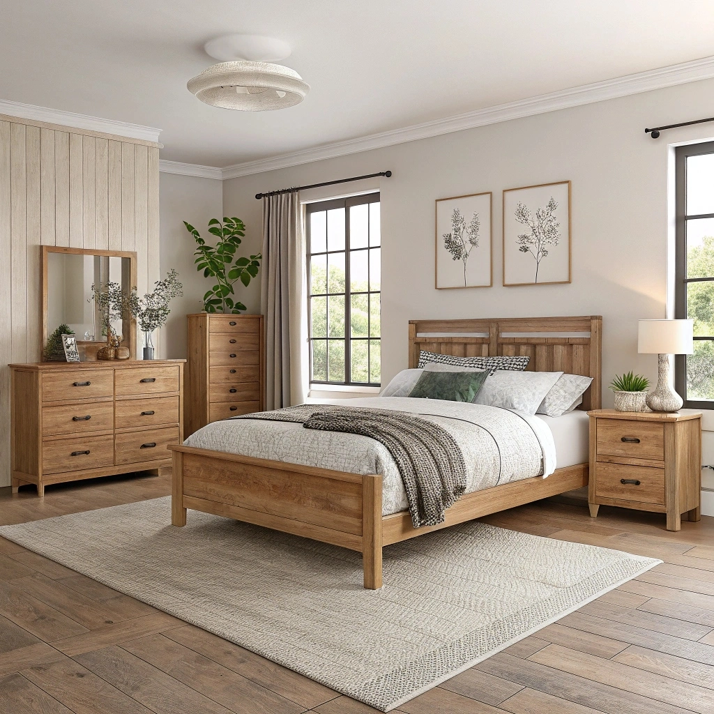 natural wood bedroom furniture