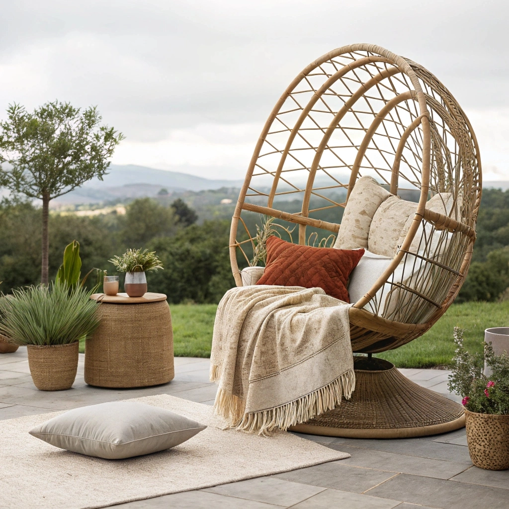 outdoor wicker swivel chairs