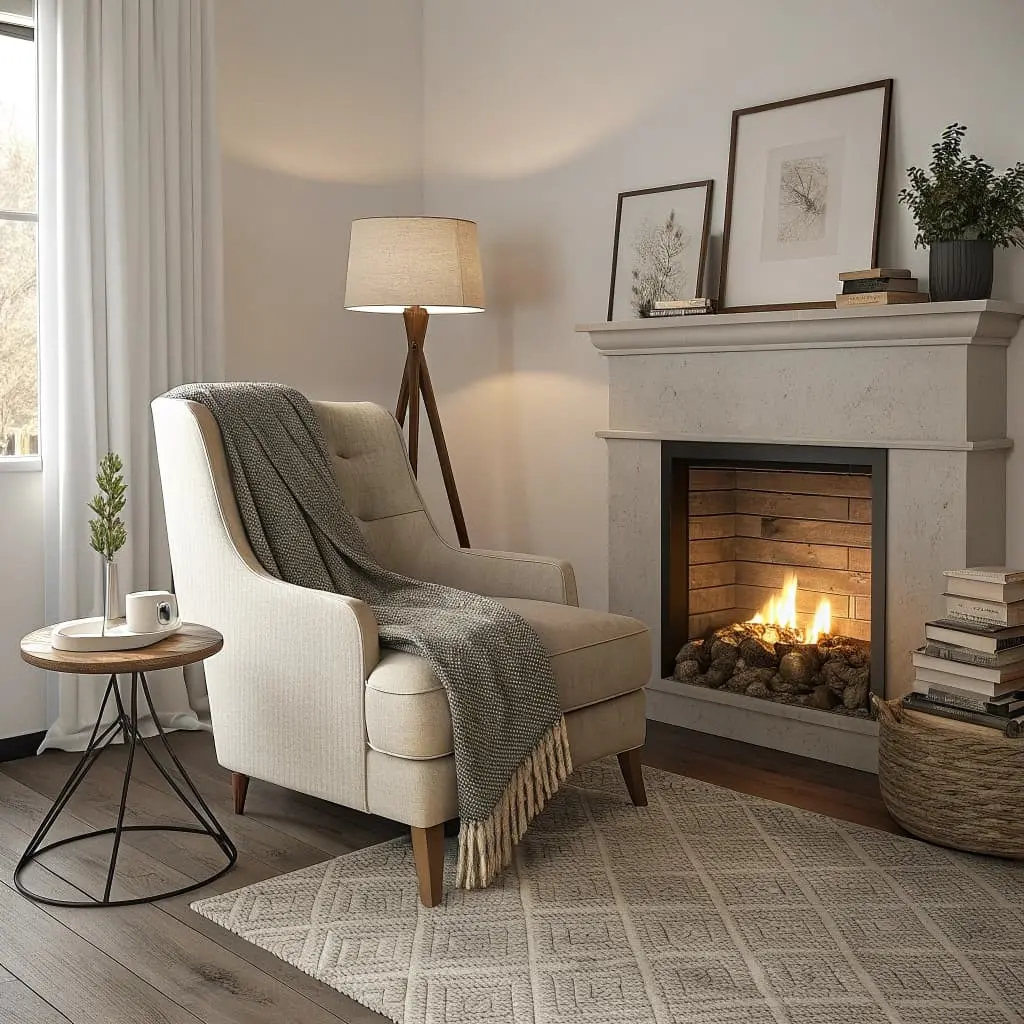 living room furniture ideas with fireplace