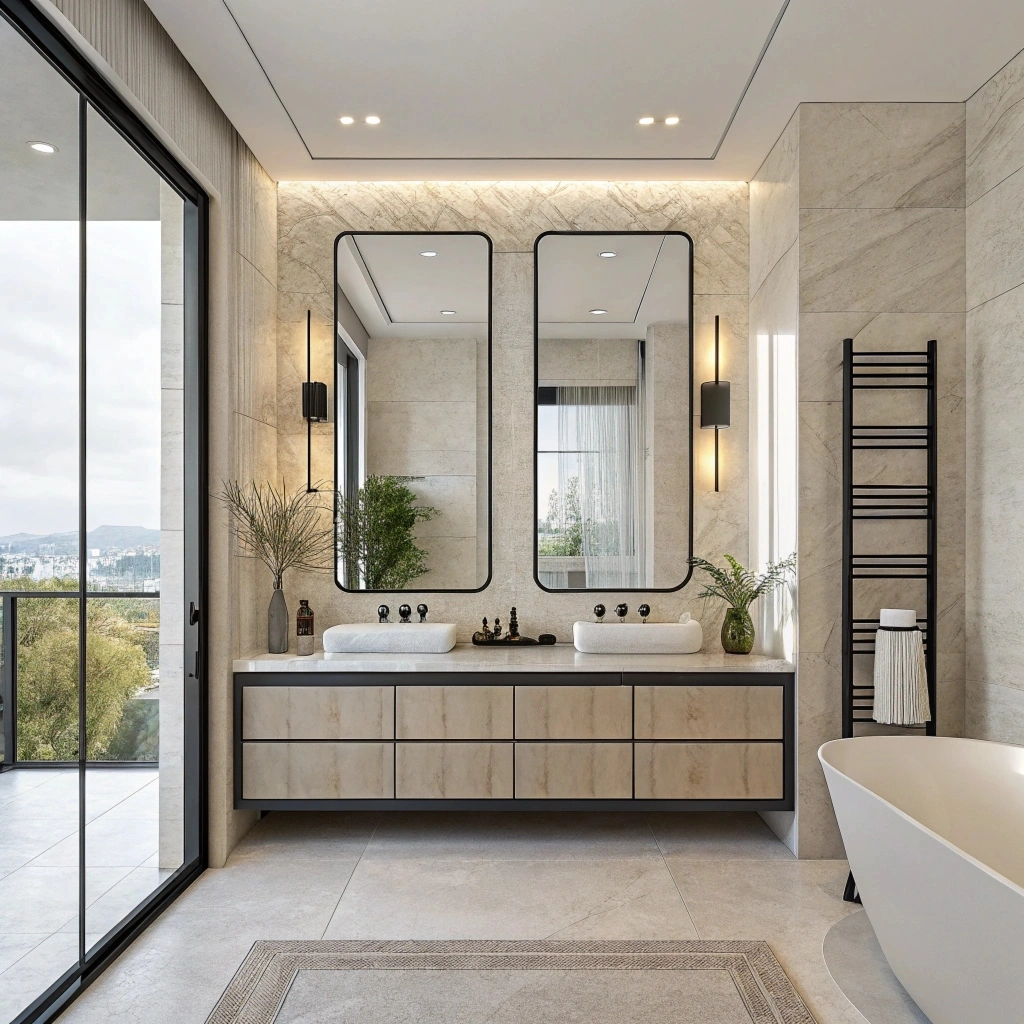 modern bathroom wall decor