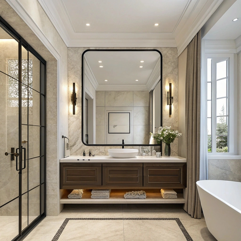 modern bathroom wall decor