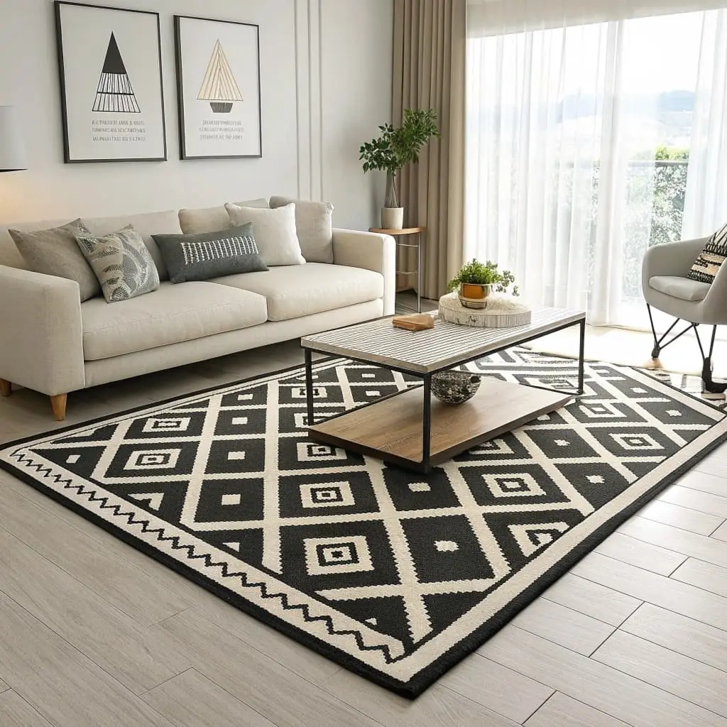 black and white home accents