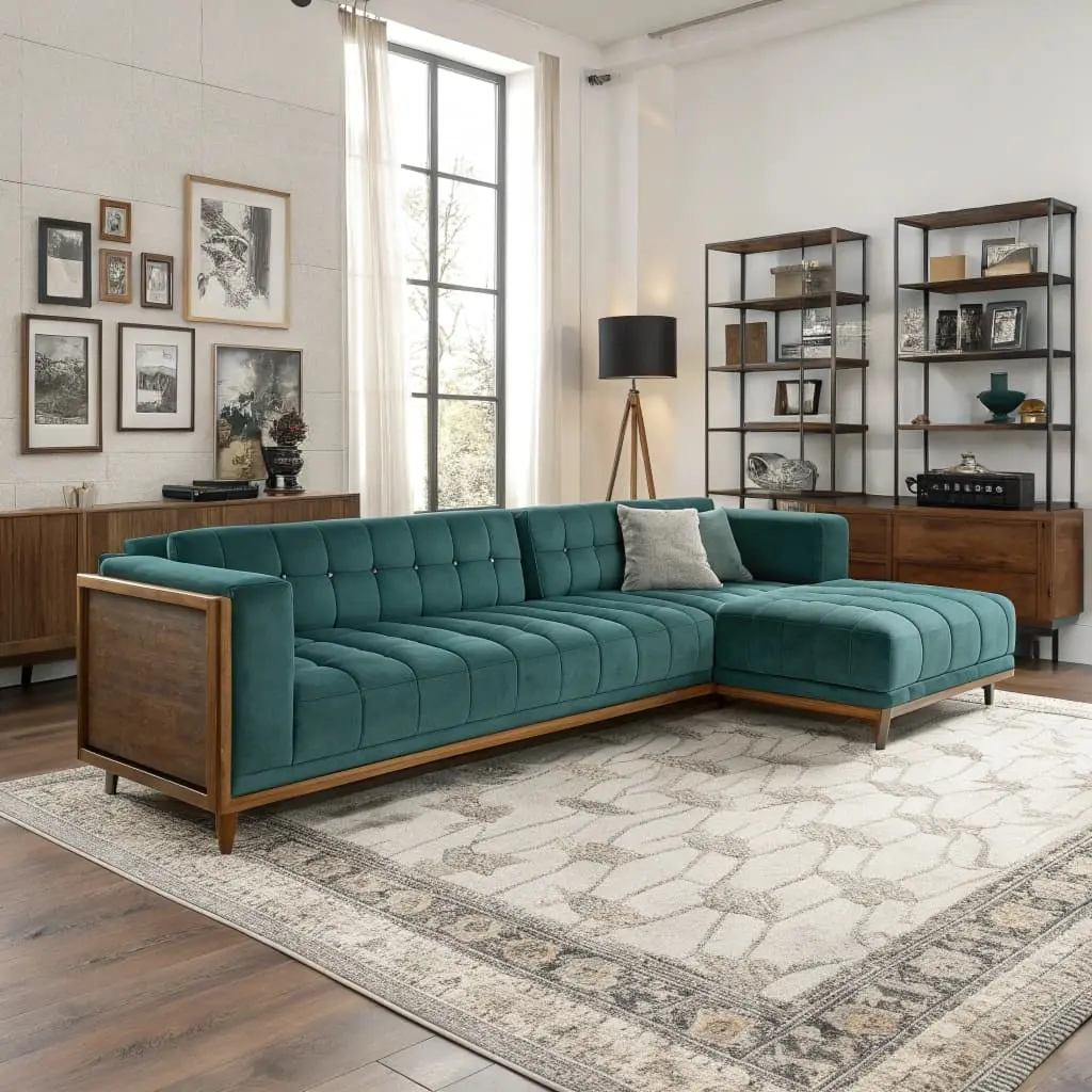 mid century modern sectional