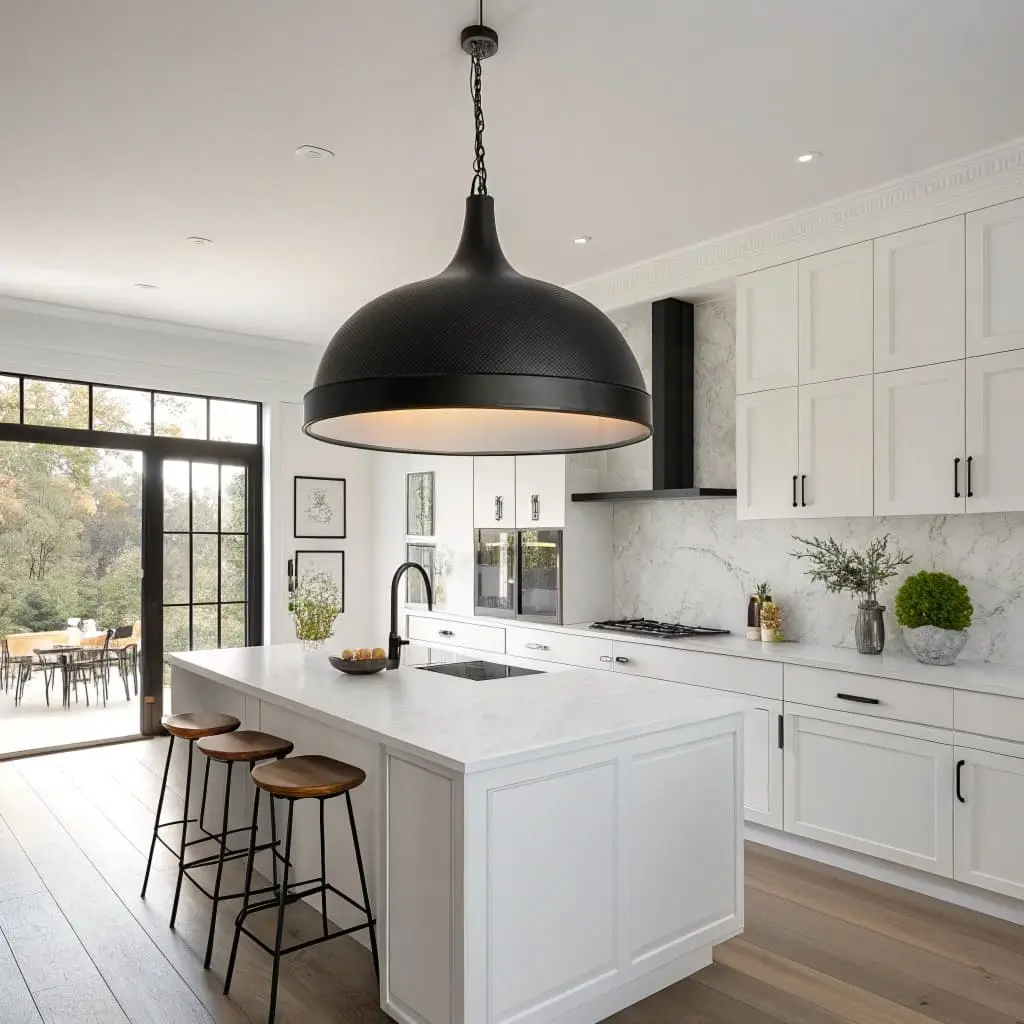 black and white kitchen decor