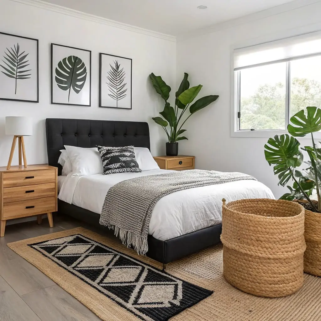 black and white bedroom decor ideas