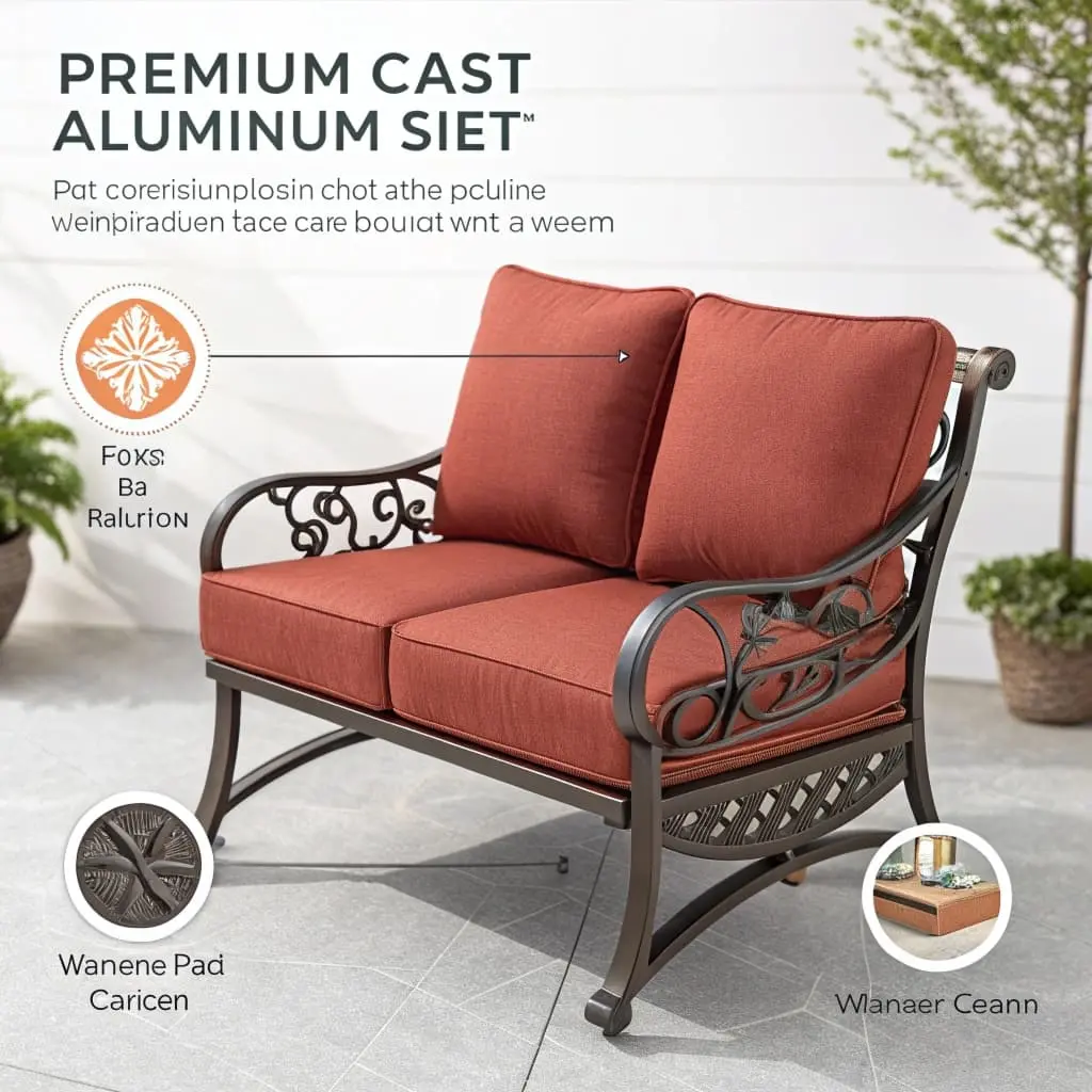 cast aluminum patio sets