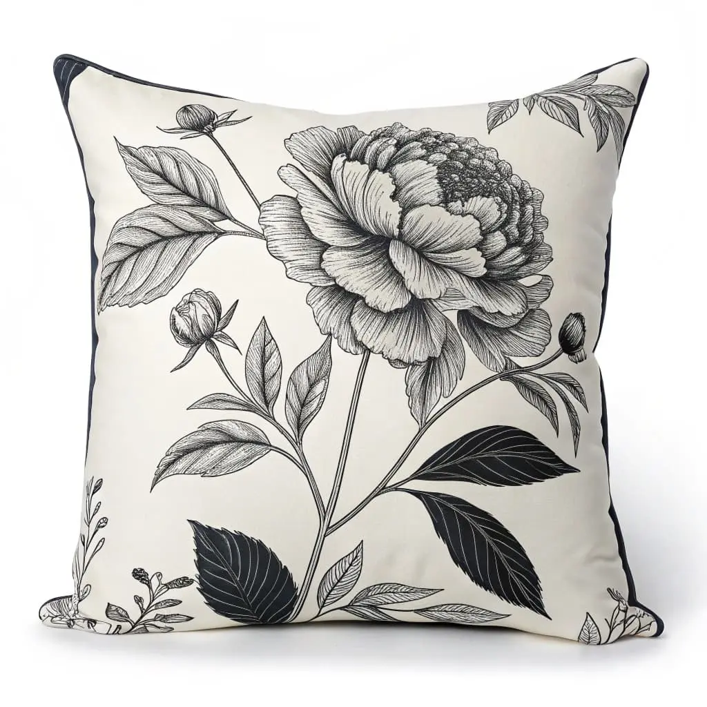 black and white decorative pillows