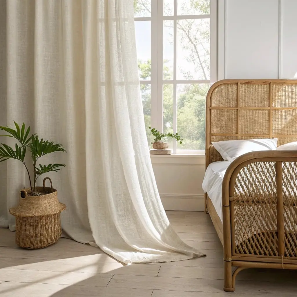 wicker queen bed frame