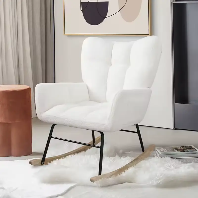 white rocking chairs