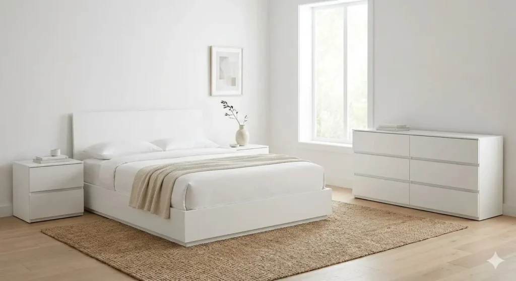 white bedroom set