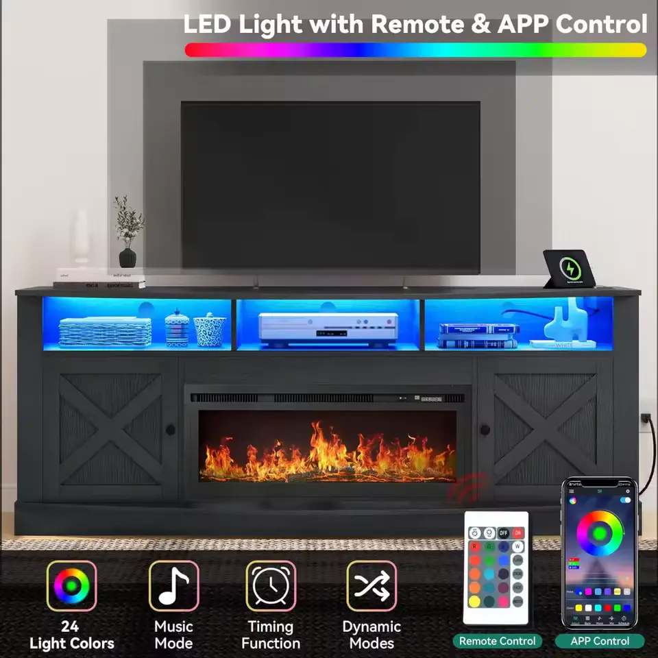 electric fireplace tv stand