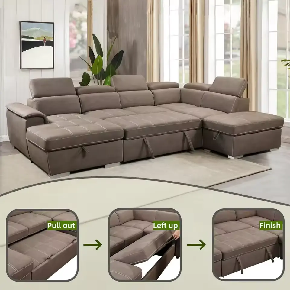 large sectional with pull out bed