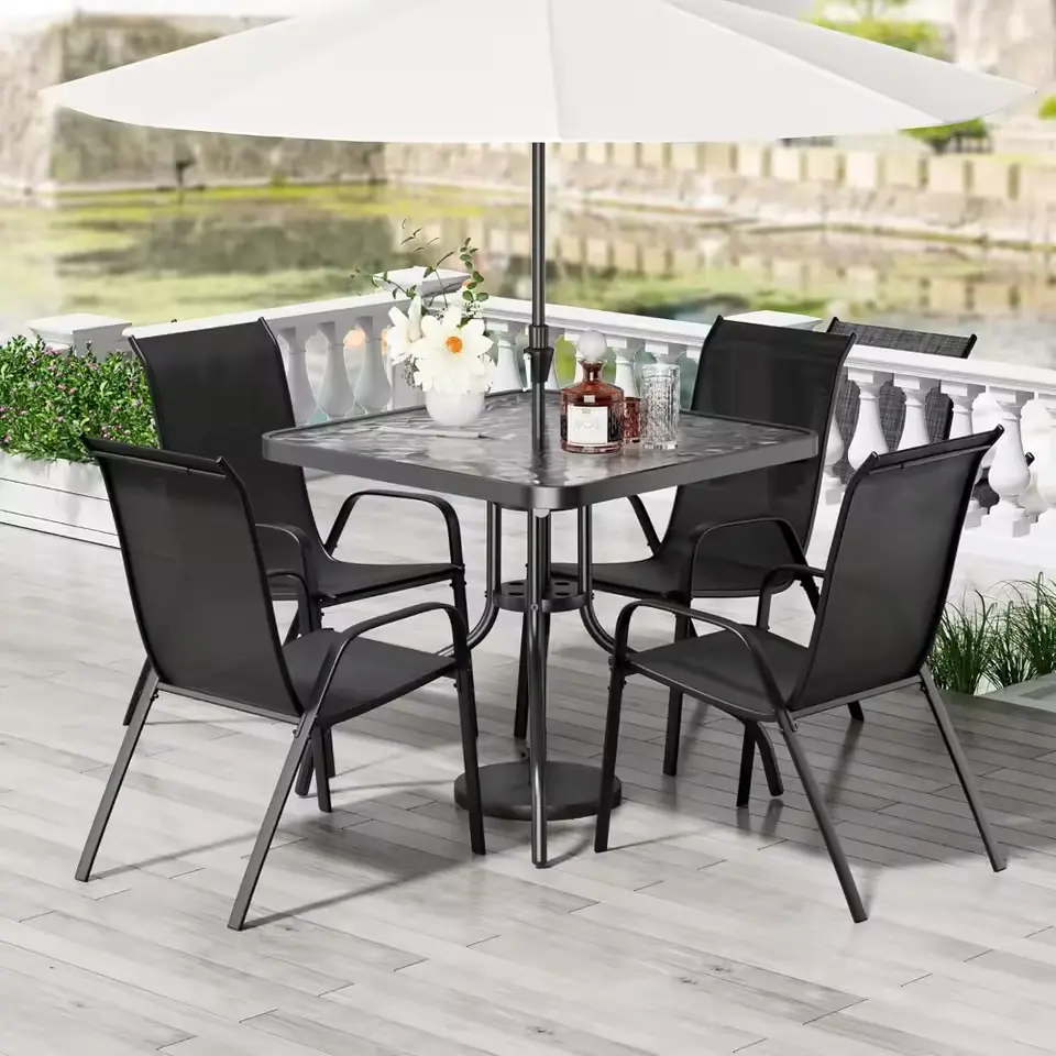 patio furniture set with umbrella