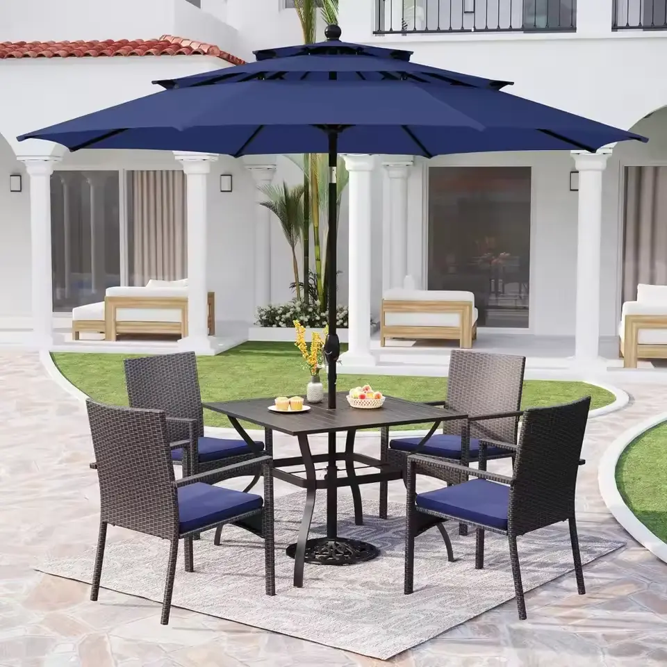 patio furniture set with umbrella