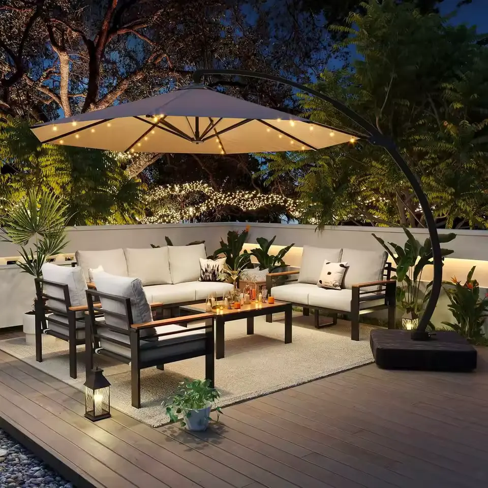patio furniture set with umbrella