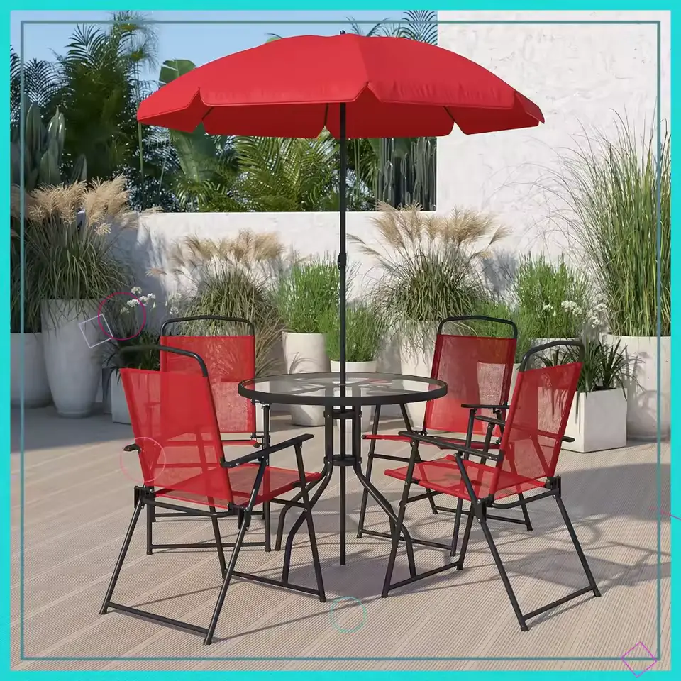 patio furniture set with umbrella
