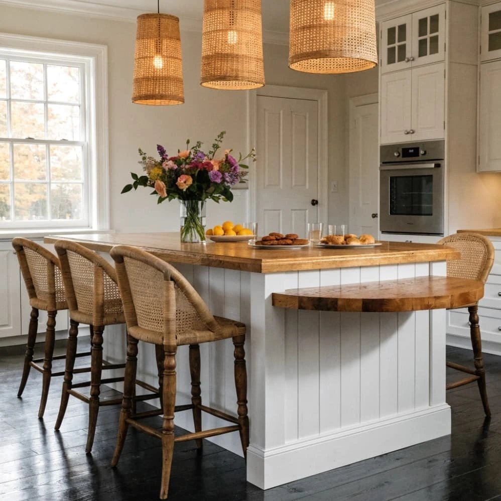 white and oak table