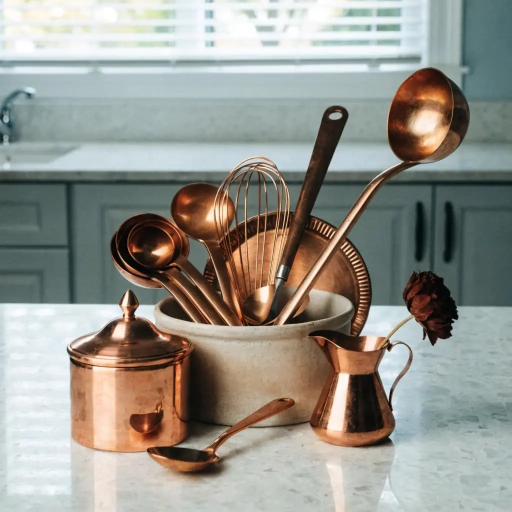 copper kitchen accents
