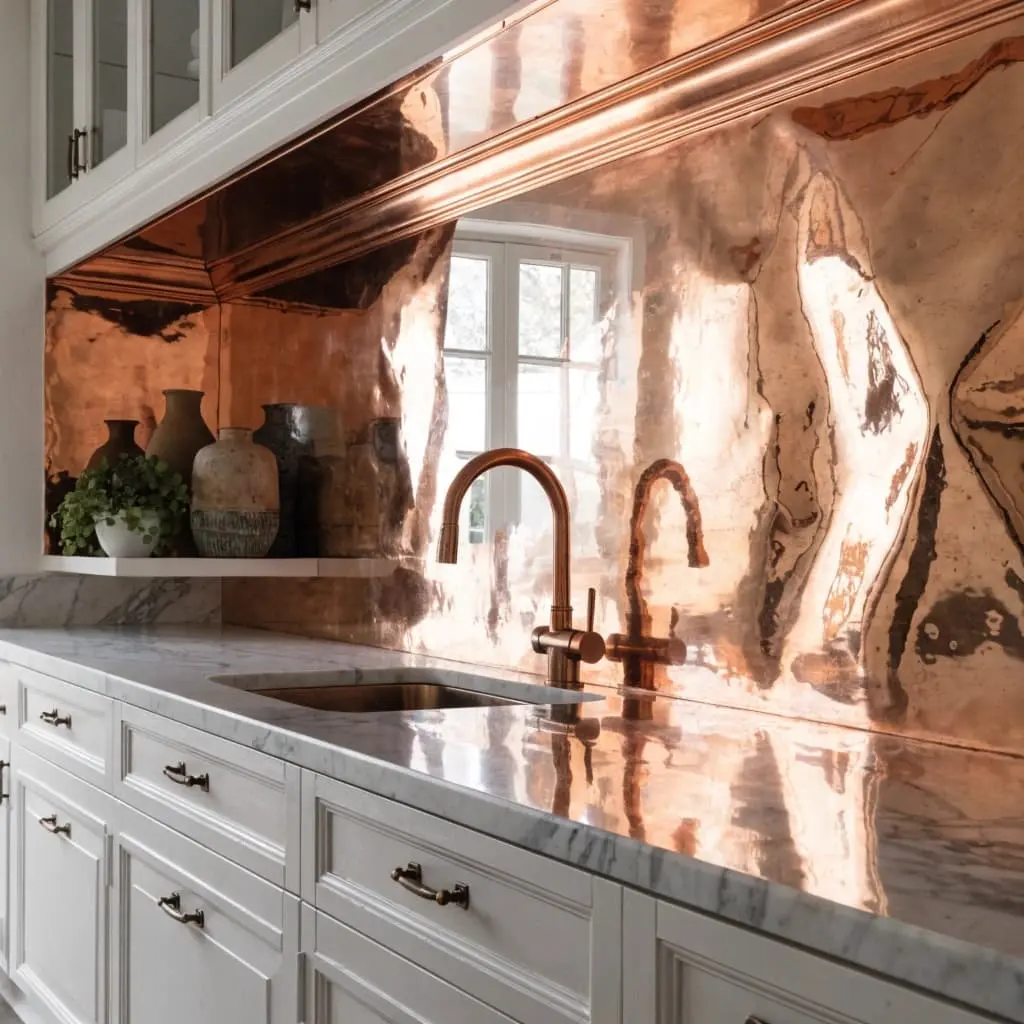 copper kitchen accents
