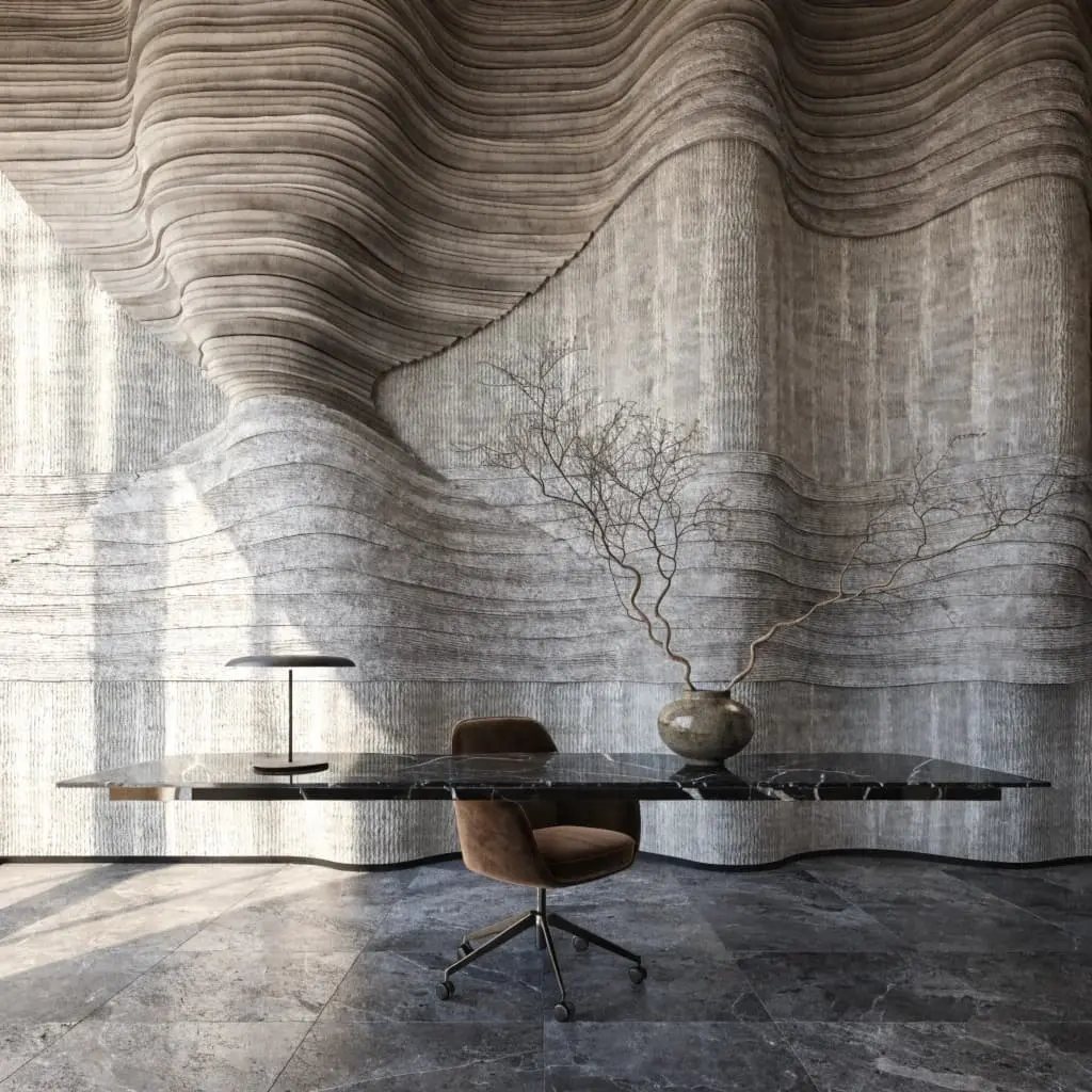office accent wall