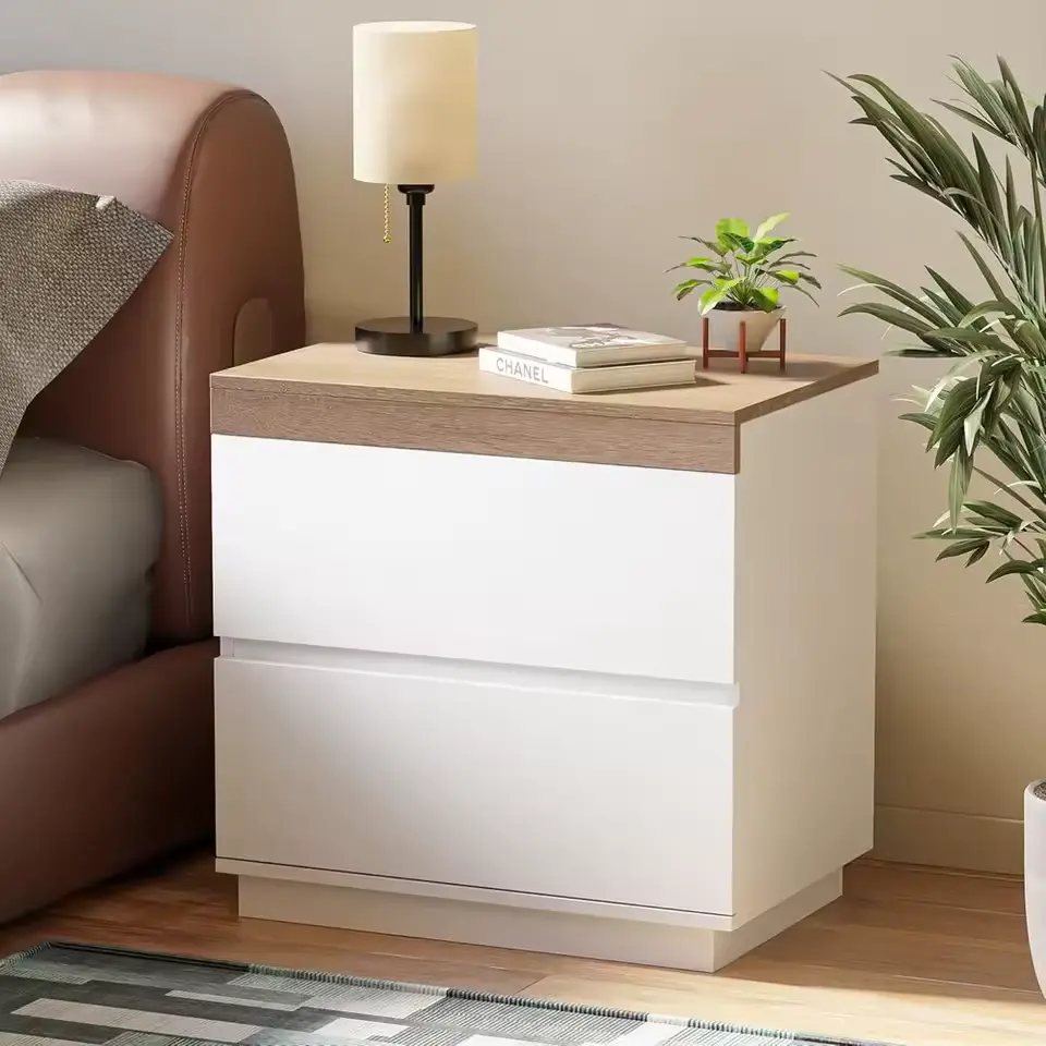 white and oak furniture