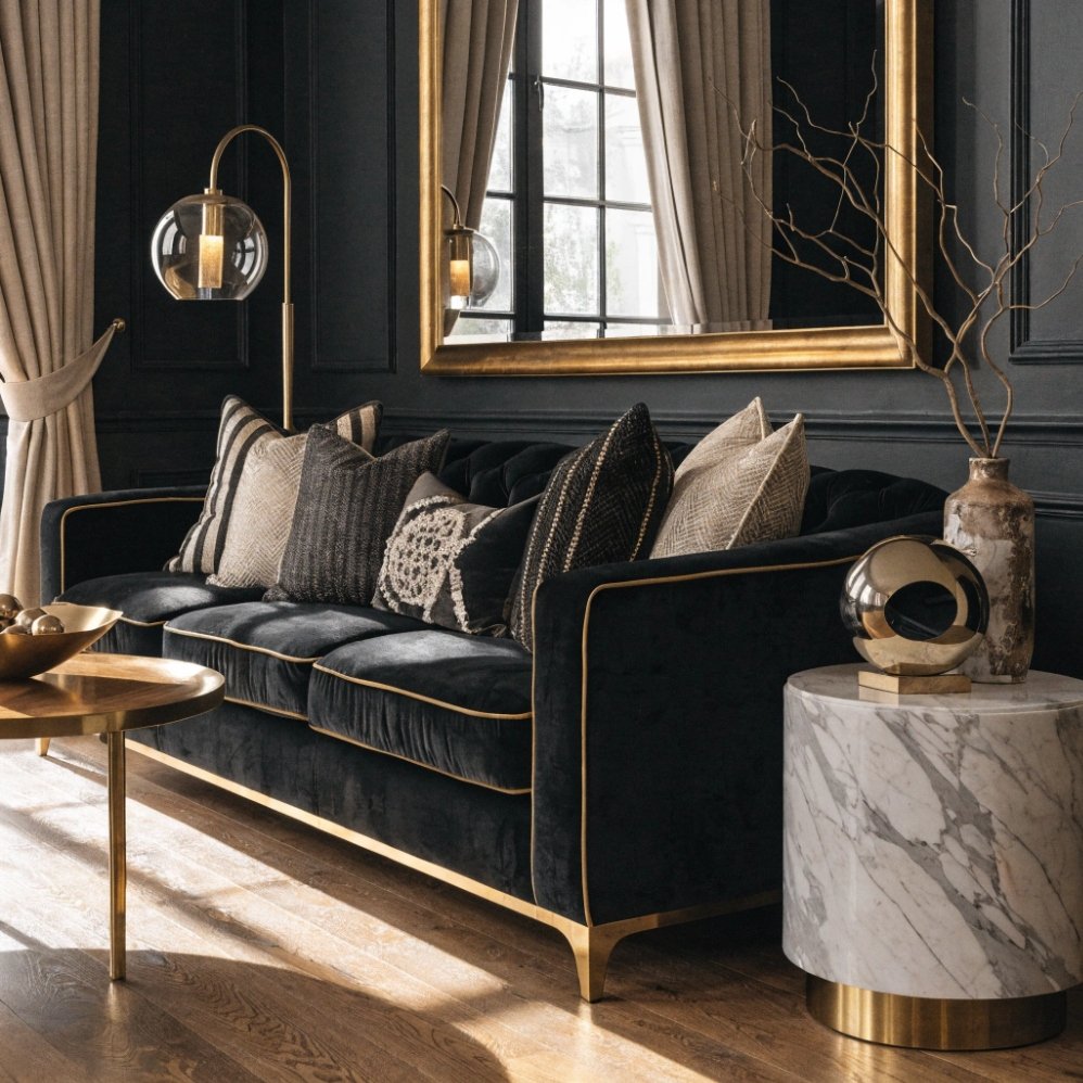 black sofa living room ideas