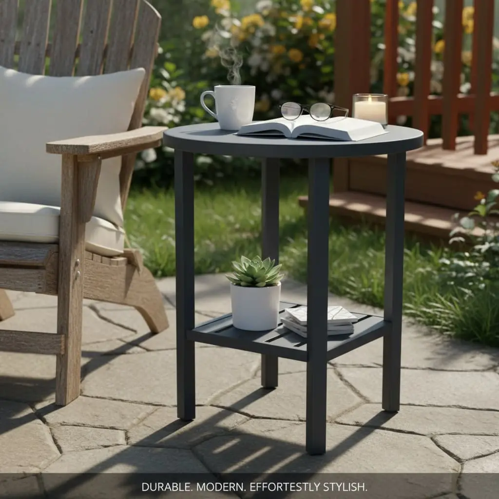 metal outdoor side table