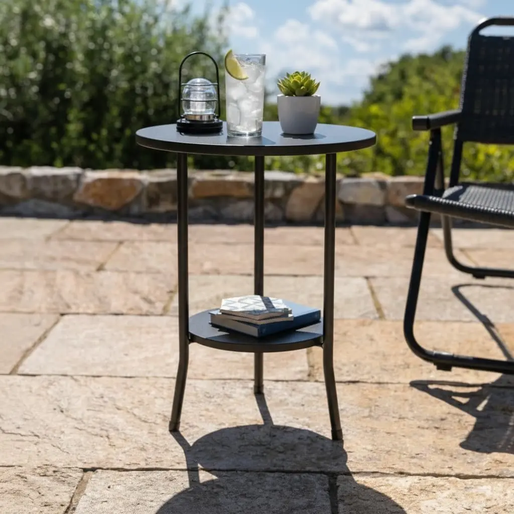 metal outdoor side table
