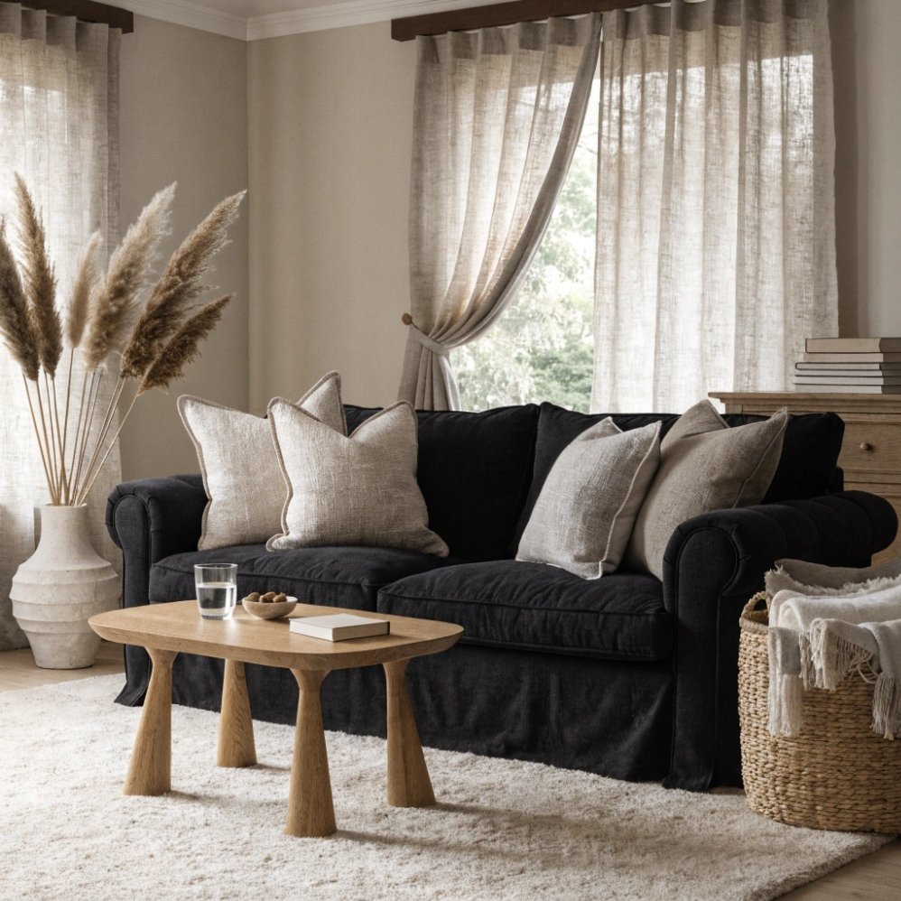 black sofa living room ideas