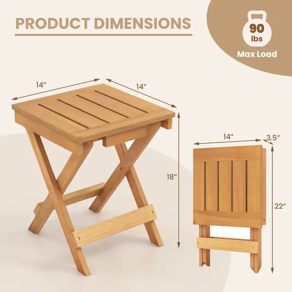 folding outdoor side table